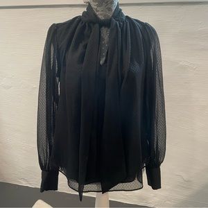 H&M Chiffon Polka Dot Secretary Blouse (2)